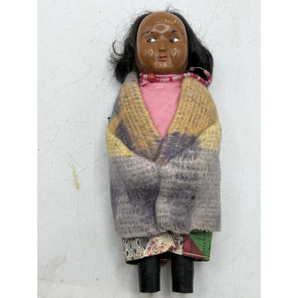 Vintage Lot Of 4 SkooKum Billy Good Indian Native American Dolls